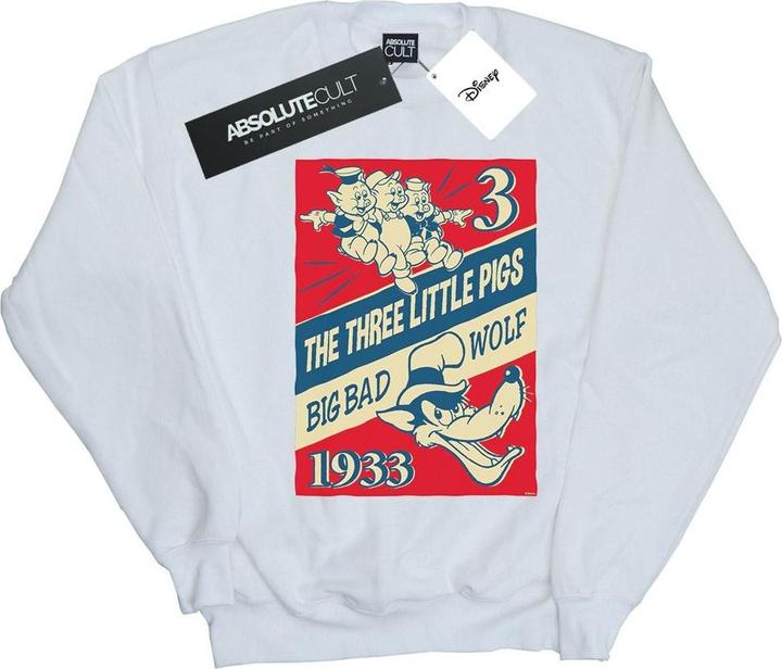 Actual product image Disney Womens/Ladies Three Little Pigs And The Big Bad Wolf Sweatshirt (XXL)