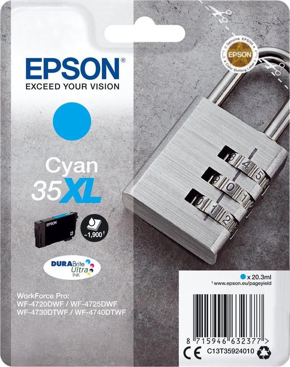 Actual product image Epson 35XL DuraBrite Ultra (C)