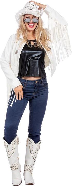 Actual product image Wilbers Ladies festival jacket with fringes, white (44)