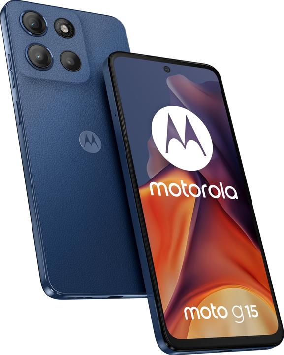 Produktbild Motorola Moto G15 (128 GB, Sea Blue, 6.72", Dual SIM, 50 Mpx, 4G)