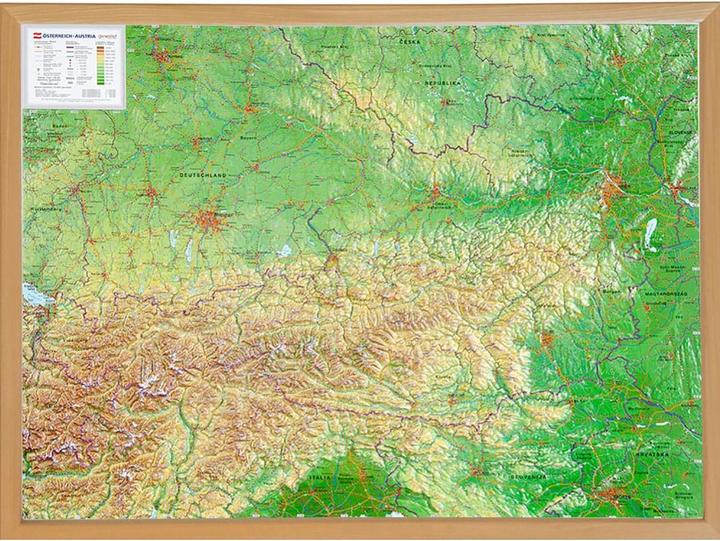 Image du produit Carte en relief 3D de l'Autriche