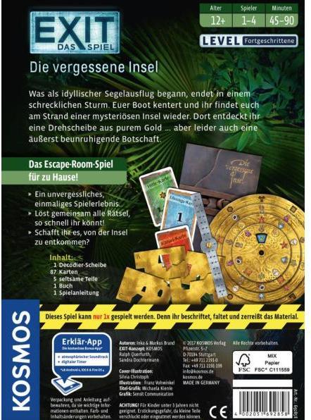 Actual product image Kosmos Exit - The Forgotten Island (German)