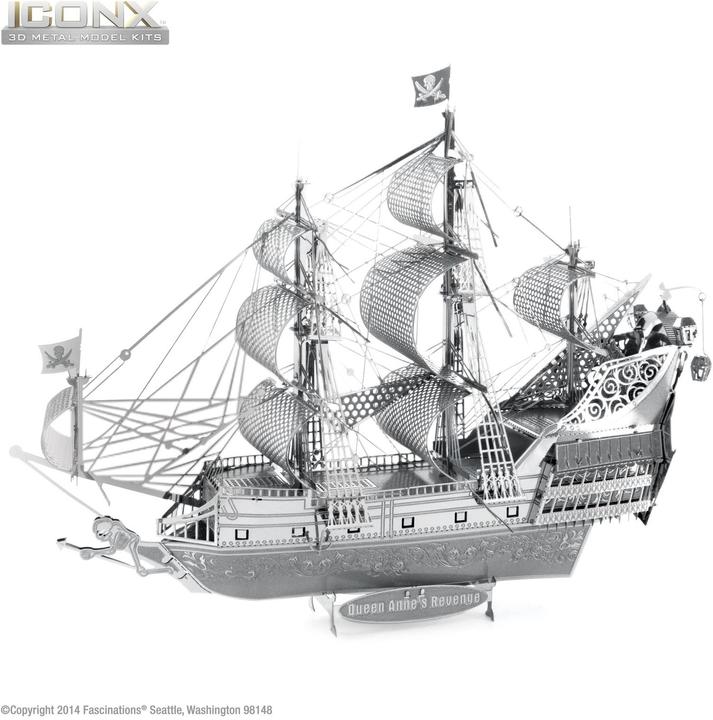 Actual product image Metal Earth ICONX Queen Anne's Revenge