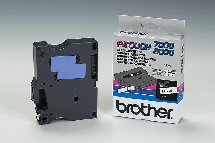 Immagine prodotto Brother Tx-221 (0.90 cm, Nero, Bianco)