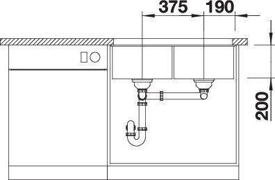 Produktbild Blanco Subline 350 350-U (Unterbauspüle, 46 cm, 75.50 cm)