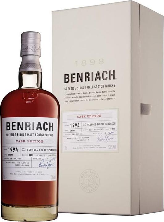Actual product image BenRiach 1994 Oloroso Puncheon Cask Edition + GB (Single Malt)