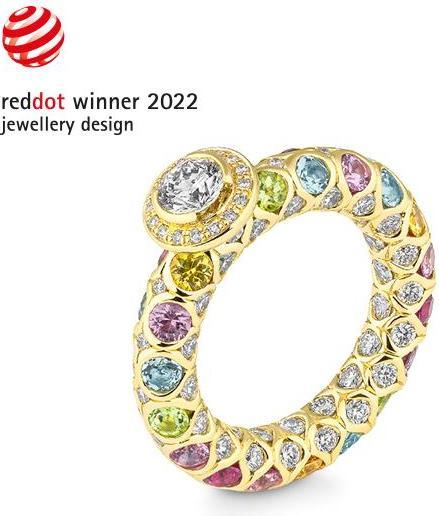 Image du produit Breuning BAGUE - ED.TOP.HELL/brillant (66, Or 750/18 K)