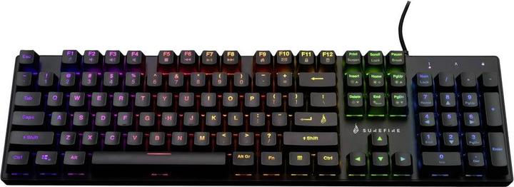 Actual product image SureFire Gaming KingPin M2 Wired, USB Gaming Keyboard Illuminated, Multimedia Keys US-Engli (US, Cable)