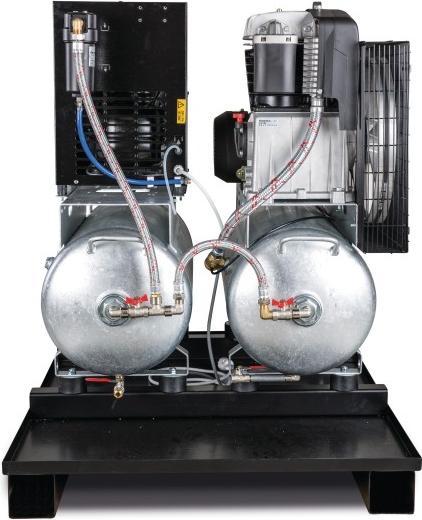 Actual product image Stürmer Stationary piston compressor AIRPROFI DUO 703/2x75/13 K - with 2x 75 litre compressed air tanks and