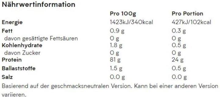 Valori nutrizionali e ingredienti MyProtein Vegan Protein Blend (Fragola, 1 pz., 1000 g)