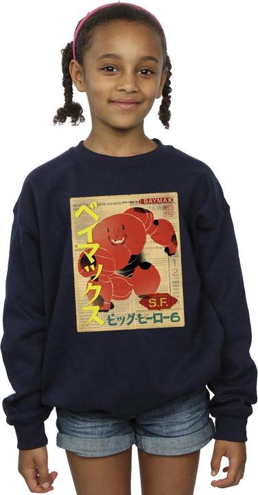 Produktbild Disney Big Hero 6 Baymax Baymax Newspaper Sweatshirt Mädchen (152, 158)