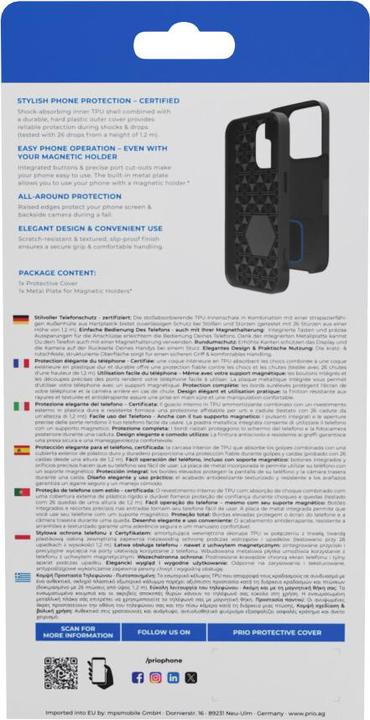 Produktbild prio Schutzhülle für iPhone 13 (6.1″) schwarz (Apple iPhone 13)