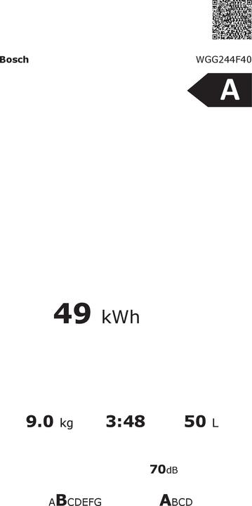 Produktbild Bosch Hausgeräte WGG244F40 (9 kg, Links)