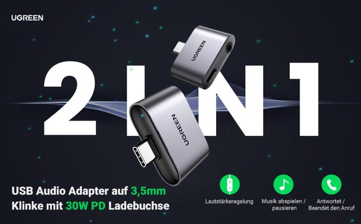 Produktbild Ugreen USB-C zu 3.5mm Audio Adapter mit DAC Chip