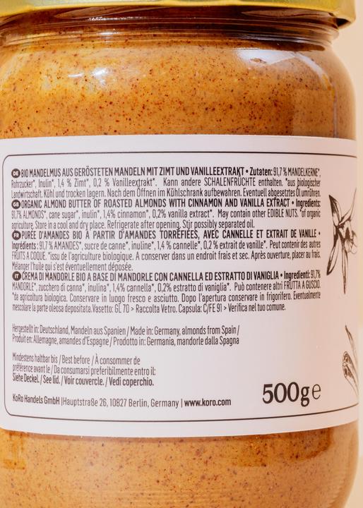Image du produit KoRo Bio Mandelmus mit Vanille und Zimt
