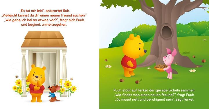 Actual product image Disney cardboard book: Winnie the Pooh finds friends (German)