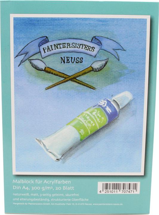 Image du produit Paintersisters Bloc de peinture acrylique A4 (A4, Couverture rigide)