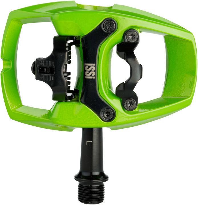 Produktbild iSSi Flip II SPD Hybridpedal für MTB/Trekking/City (Bearing/Bushing). Lime Green.