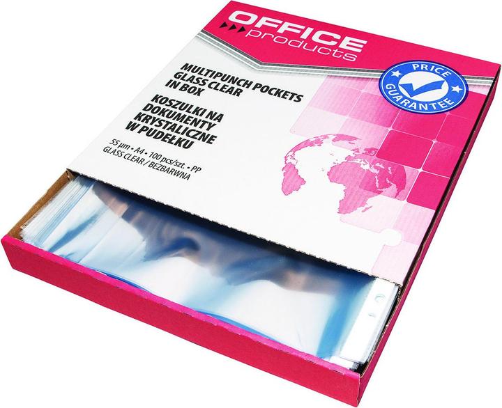 Office Products Pochettes pour documents PP A4 cristal 100p. (21142535-90) (A4, 100 x)