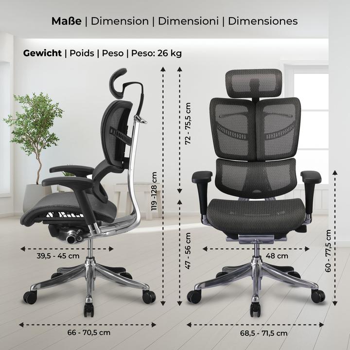 Actual product image CLP Office chair Norfolk Ergonomic, grey