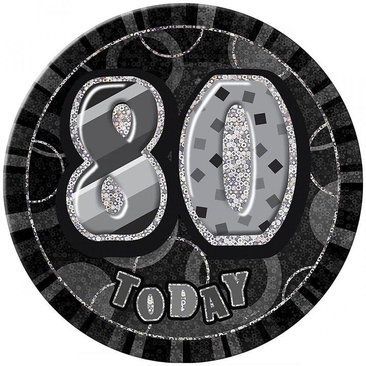 Unique Party Glitzer PartyButton 80.