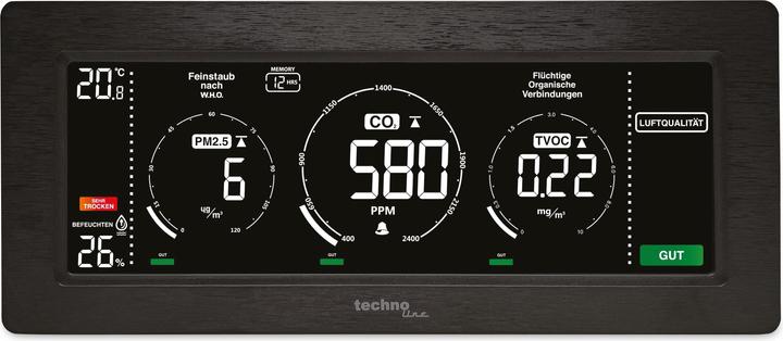Technoline WL 1035 Moniteur de la qualité de l'air (Mallette d'instruments de mesure)