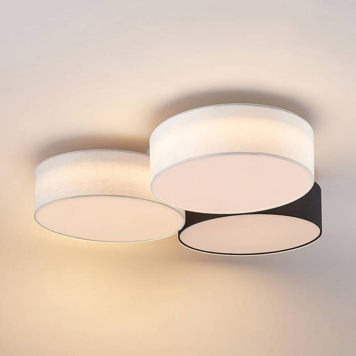 Actual product image Lindby Janita LED ceiling lamp, 3-light, three-coloured (4400 lm)