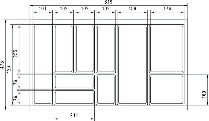 Actual product image Werkstarck Cutlery tray Basic TANDEMBOX N/M