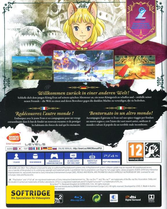 Produktbild Bandai Namco Ni No Kuni II: Revenant Kingdom (PS4, Multilingual)