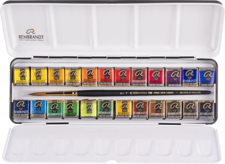 Actual product image Rembrandt Watercolour Water colour box 24 pots, Multicoloured (Multicoloured, 240 ml)
