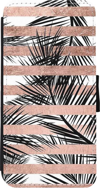 Immagine prodotto PhoneLook Copertina del portafoglio nero Palme a strisce dorate (Apple iPhone 11)