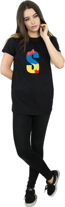 Actual product image Disney Womens/Ladies Alphabet S Is For Snow White Cotton Boyfriend T-Shirt (S)
