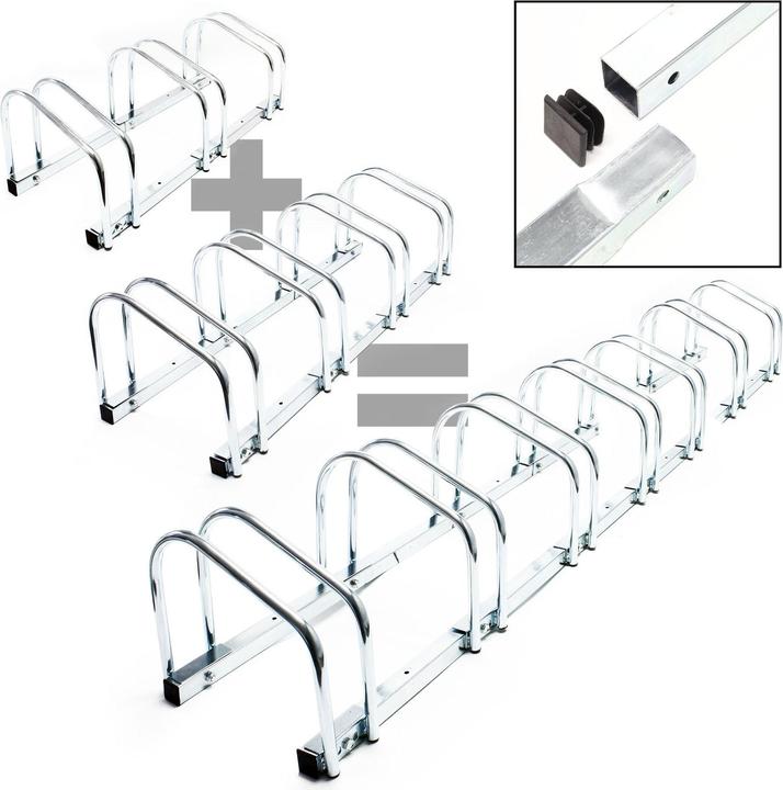 Produktbild Wiltec Fahrradständer 5 Räder 1305x320x265mm pulverbeschichtet Fahrrad
