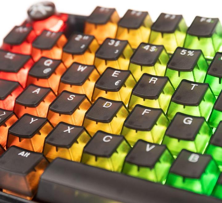 Actual product image Ducky One 3 Aura Black Gaming Keyboard, RGB LED - MX-Brown (DE, Cable)
