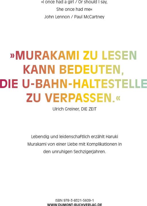 Actual product image Naokos Lächeln (German, Haruki Murakami, 2017)