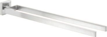 tesa EXXCLUSIV Towel rail two-arm incl. adhesive solution without drilling