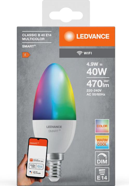 Image du produit Ledvance Smart+ (E14, 4.90 W, 470 lm, 1 x, F)