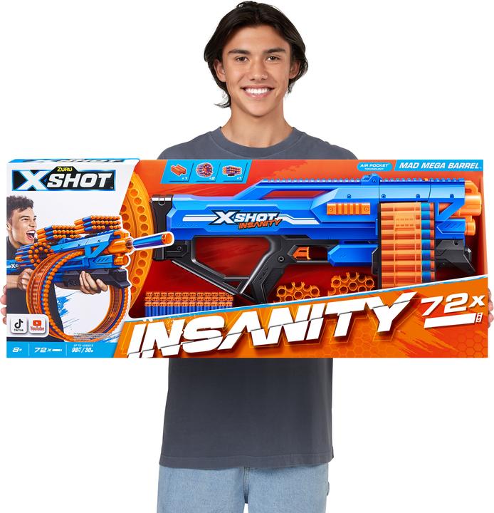Immagine prodotto Xshot - Insanity Mad Mega Barrel Blaster