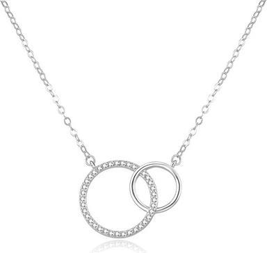 Image du produit Beneto Joli collier en argent avec anneaux AGS1157 / 47 (L)