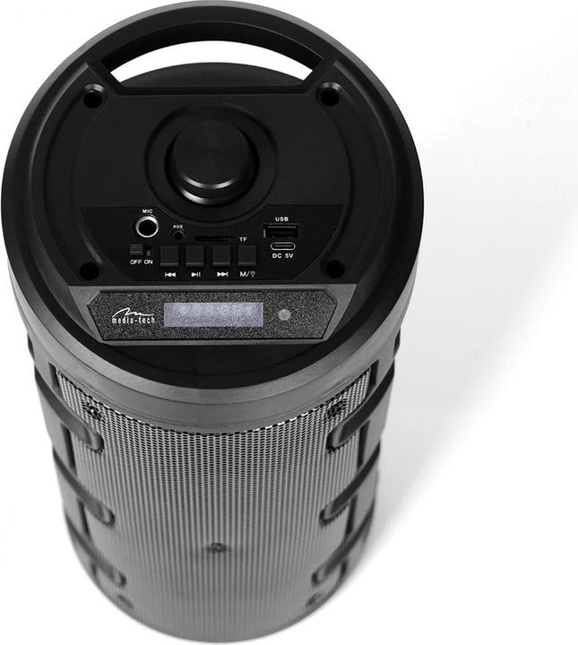 Produktbild Media-Tech Portable speaker PARTYBOX KEG BT MT3165, 30W RMS, Bluetooth, Karaoke, USB, MicroSD, FM Ra (8 h, Stromversorgung über USB)