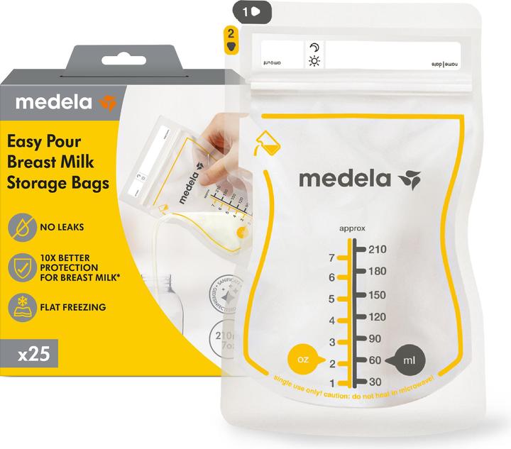Actual product image Medela Easy Pour breast milk bag x25