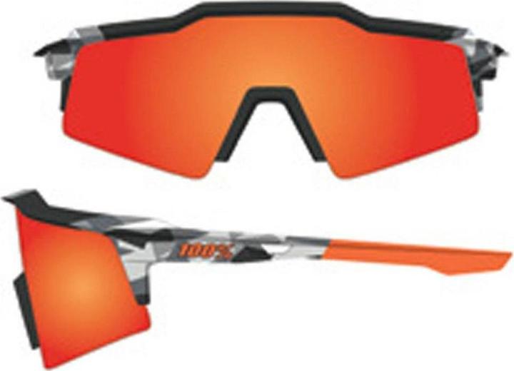Actual product image 100% Glasses Speedcraft SL Soft Tact (Grey, Hiper Red)