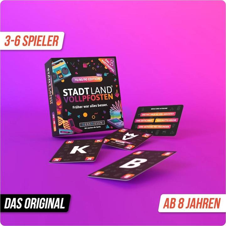 Produktbild Denkriesen DENRKIESEN - STADT LAND VOLLPFOSTEN® - Das Kartenspiel – 70/80/90 EDITION - "Früher war alles bes (Deutsch)