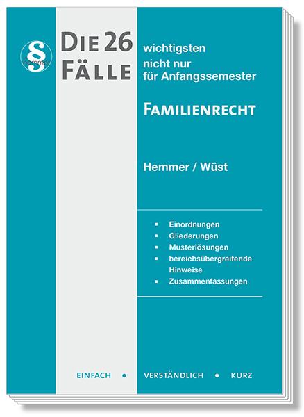 Energy Label Die 26 wichtigsten Fälle Familienrecht (German, Achim Wüst, Karl-Edmund Hemmer, Karl-Edmund Hemmer/Wüst Verlags GmbH Merklein, 2023)
