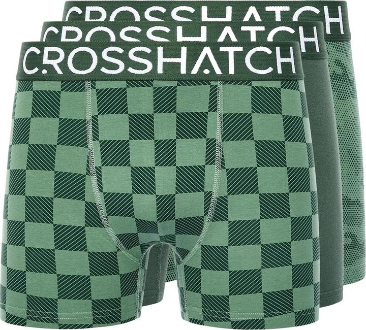 Actual product image Crosshatch Mens Bresler Boxer Shorts (Pack of 3) (L, pack of 3)