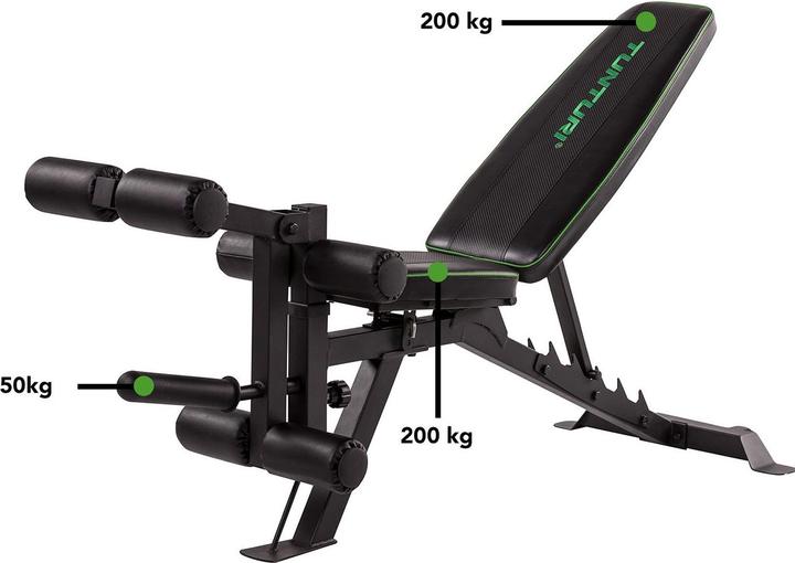 Produktbild Tunturi Verstellbare Hantelbank mit Bauch- und Beintrainer UB60