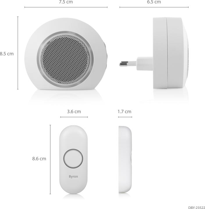 Immagine prodotto Byron Set di gong DBY-23522 Plug-In wireless (Senza fili)