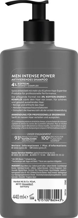 Actual product image Syoss Intense Power (440 ml, Liquid shampoo)