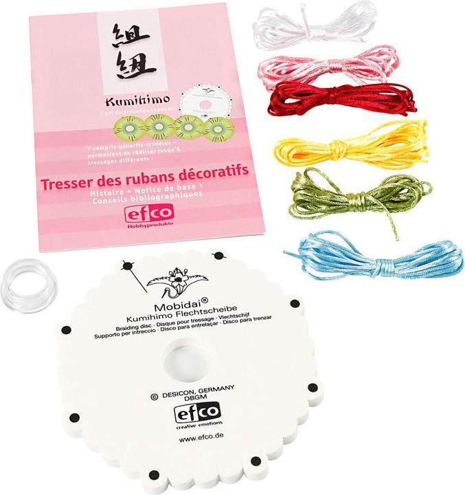 Produktbild Efco Kumihimo Bastelset: Grundausstattung (17 cm, Kunststoff, Papier)