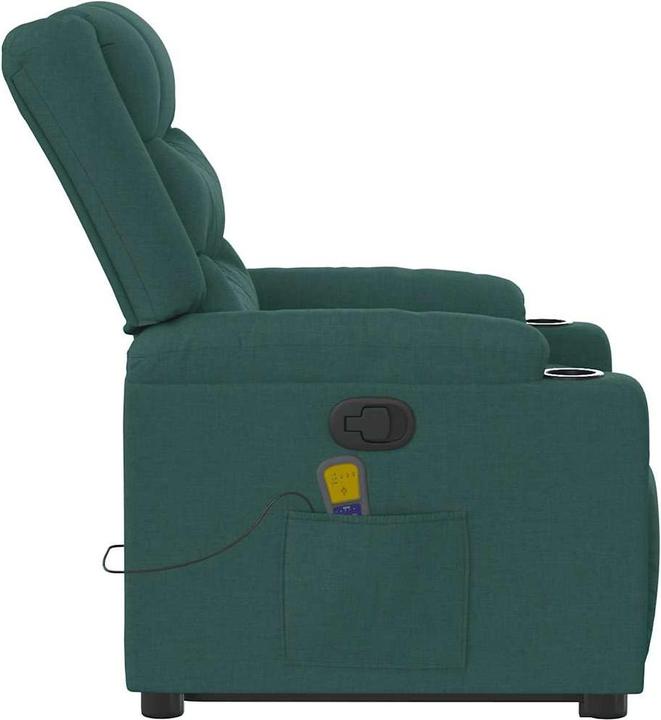Image du produit VidaXL Fauteuil de massage avec fonction releveur Vert foncé Tissu